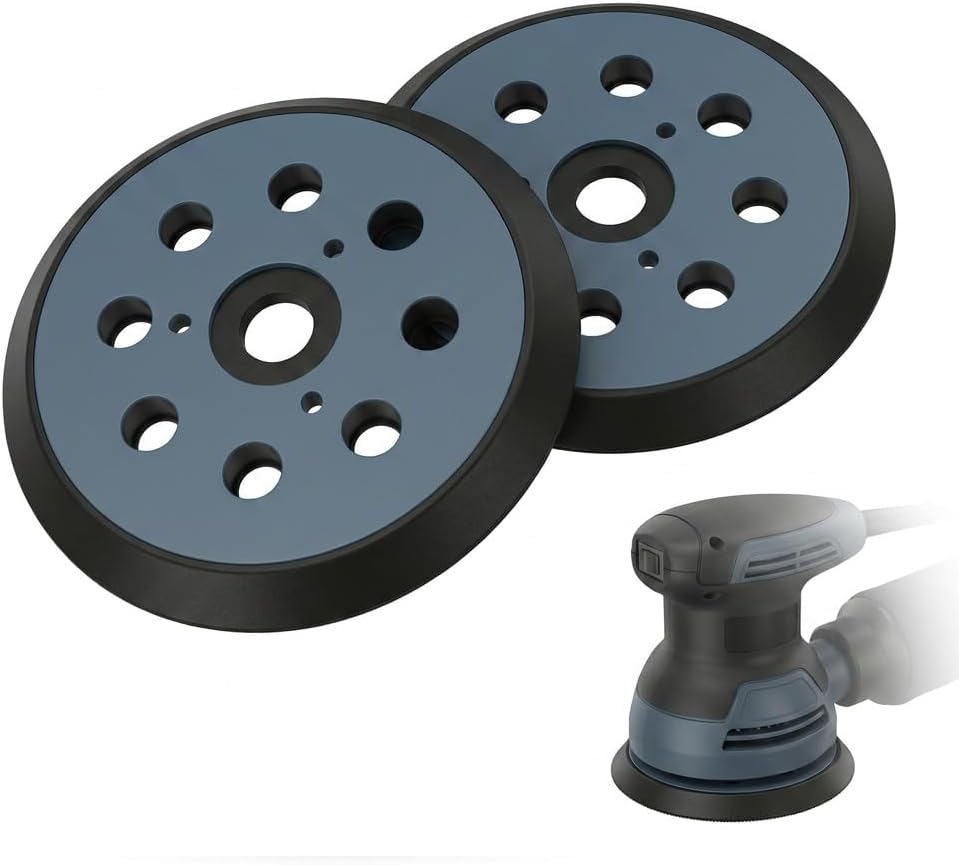 125-mm-schleifpad – 2er-pack – 8 Löcher – Gummi – Kompatibel Mit Makita- Und Dewalt-schleifmaschinen – Ersatzteil