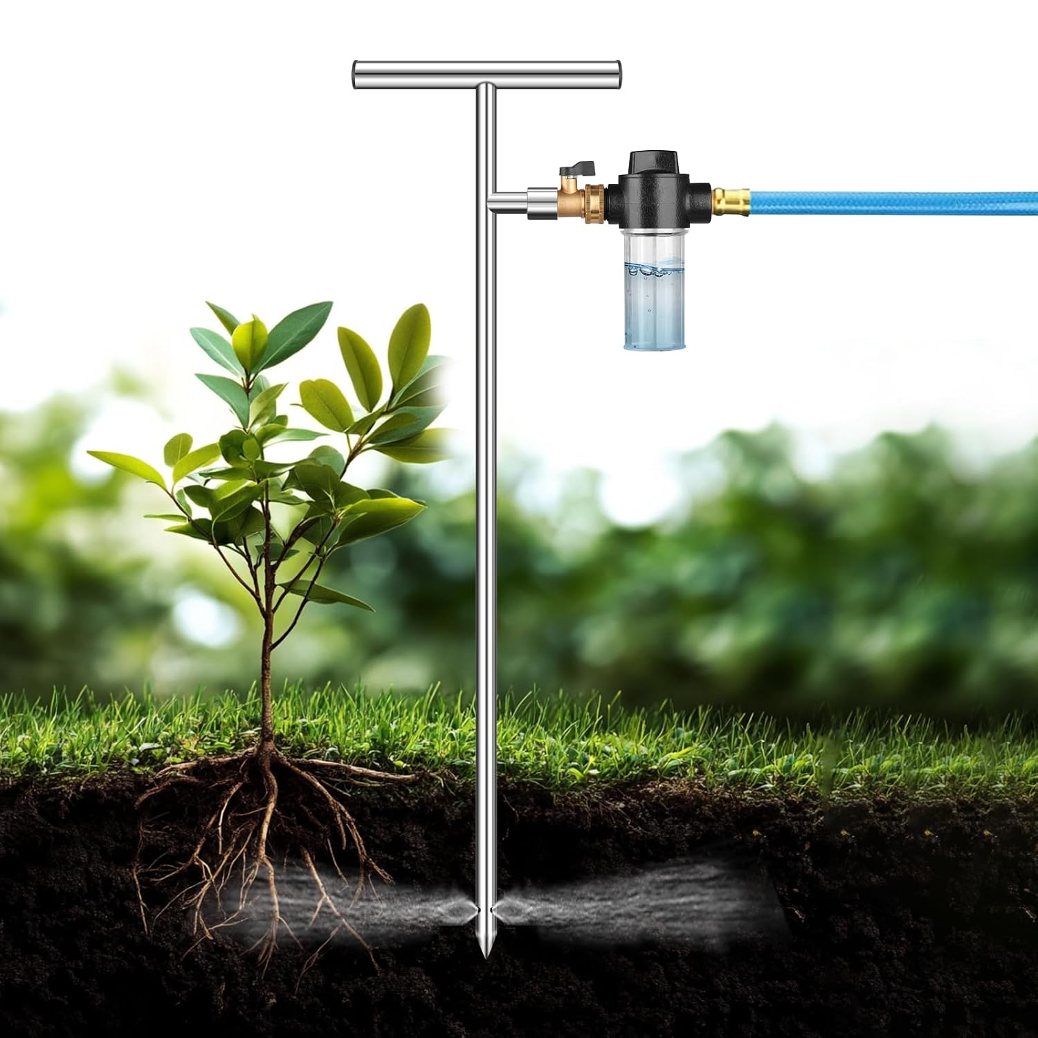 Tiefenbewässerungssystem – 1-teilig – Edelstahl – Wurzelinjektion Und Fertigation – Garten Und Landwirtschaft – 81,3 Cm