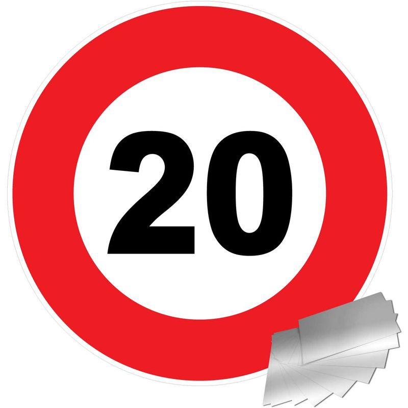 Geschwindigkeitsbegrenzungsschild 20 Km/h - Aluminium Ø300mm - 4011257
