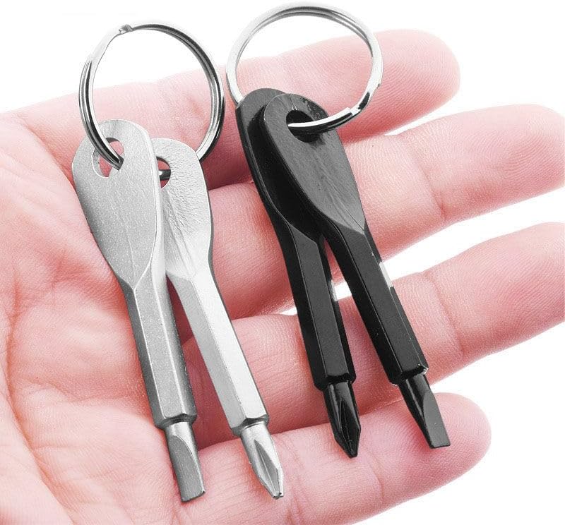 Schraubendreher-set – 2 Stück – Stahl – Schlitz- Und Kreuzschlitzschraubendreher – Für Den Täglichen Gebrauch Im Freien – Schwarz Und Silber