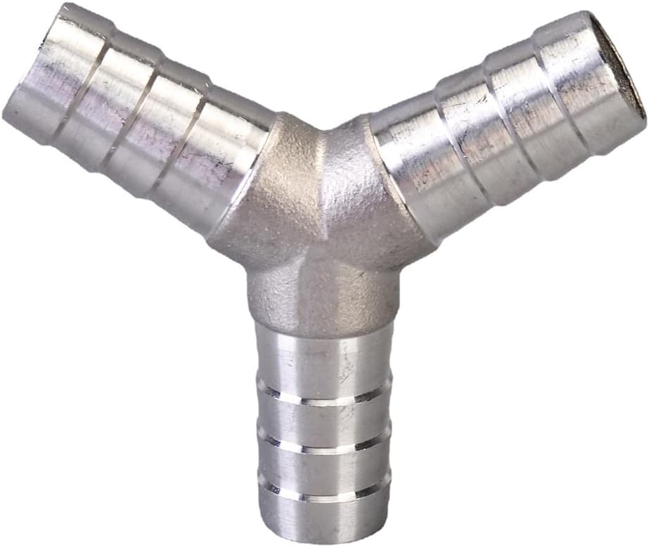 Y-förmiger Schlauchanschluss Aus Edelstahl – 1 Stück – Edelstahl 304 – 3-wege-anschluss 8 Mm – Wasser, Gas, Kraftstoff