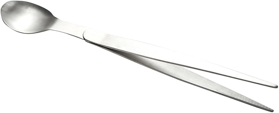 Probierlöffel – 1 Stück – Edelstahl – Integrierte Essstäbchen Und Zange – Küche Und Restaurant – 20,5 Cm