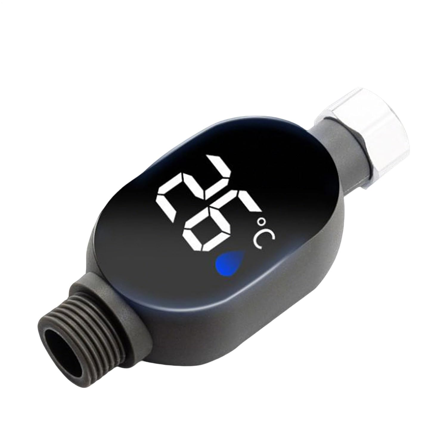 Duschtemperaturanzeige – 1 Stück – Wasserdichter Kunststoff – Led-anzeige In Echtzeit – Bad/küche – 0 °c Bis 50 °c