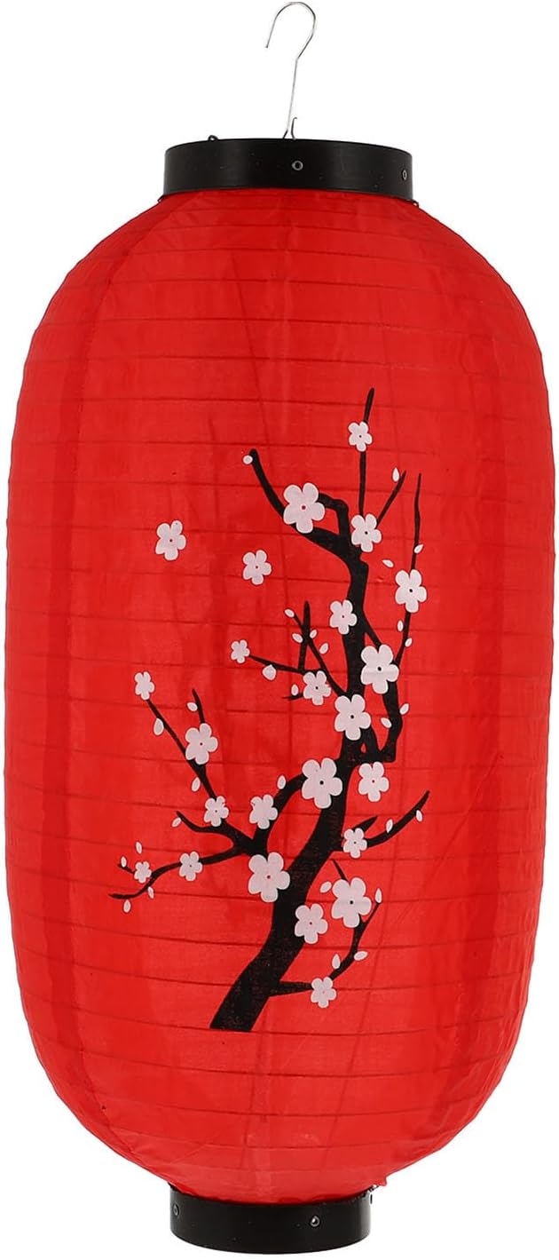 Japanische Laterne – 1 Stück – Pflaumenblüten-design – Wasserdicht – Außendekoration Für Restaurants Und Hochzeiten – 48 X 25 Cm
