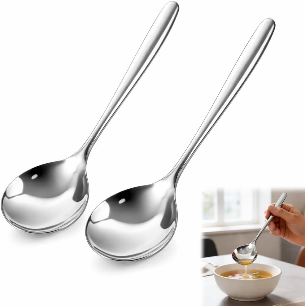 2er-set Saucenkellen – Edelstahl 18/10 – 20,5 Cm – 5,6 Cm Kopf – Für Private Und Professionelle Küchen
