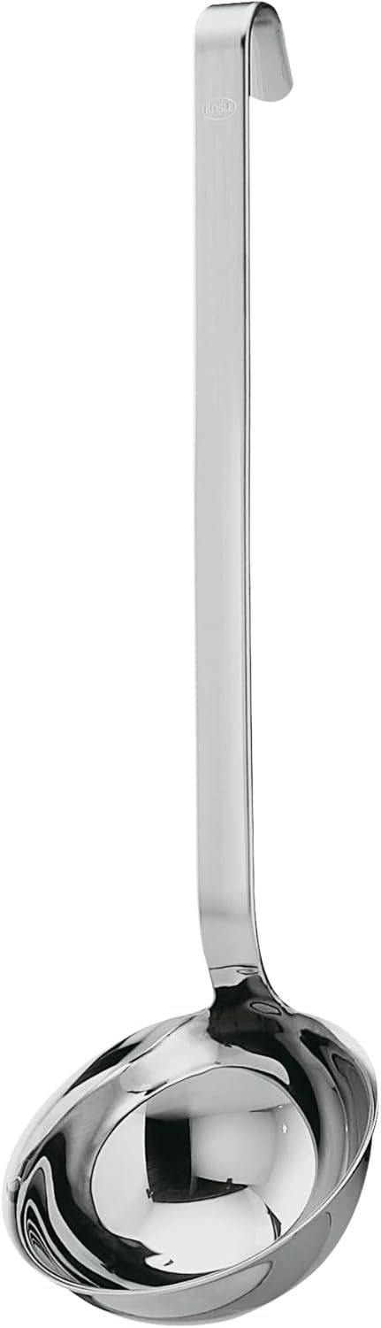 Schöpfkelle – 1 Stück – Edelstahl 18/10 – Ausgießrand Und Haken – Für Suppen Und Saucen – 32 Cm