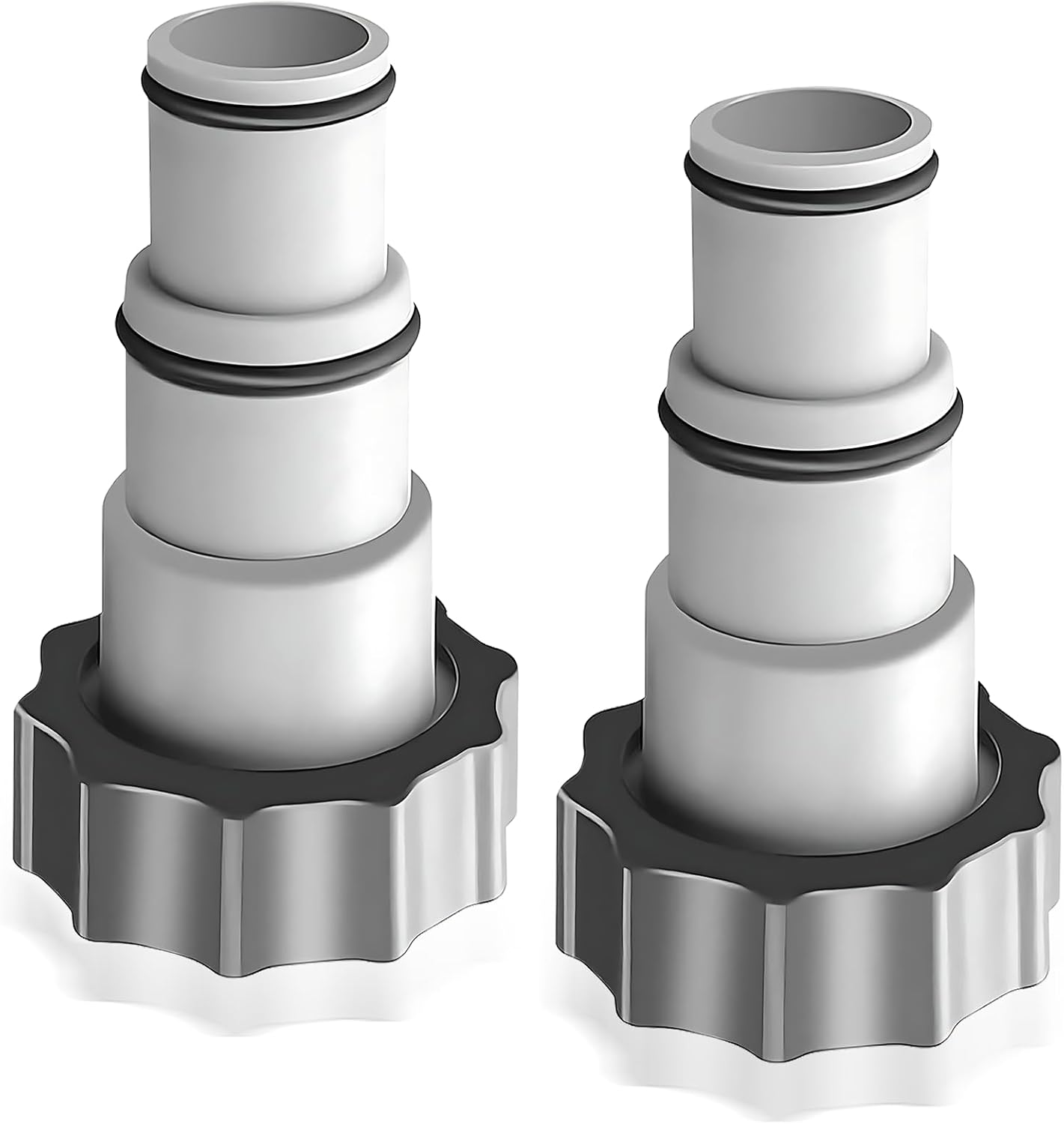 Schwimmbadschlauchadapter – 2er-pack – Robuster Kunststoff – Innengewinde Typ A – Für Durchmesser 32 Und 38 Mm