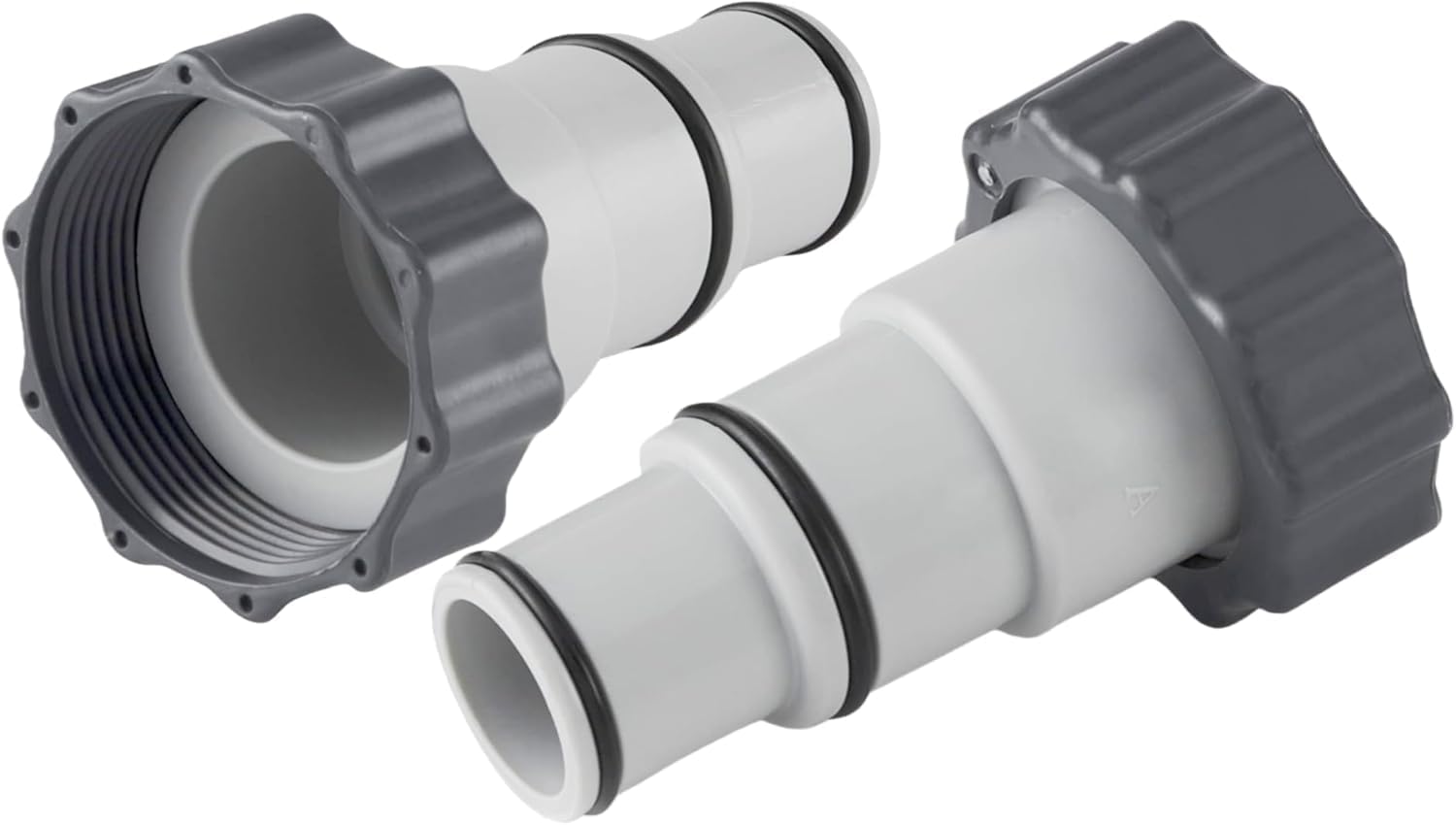 Poolschlauchadapter – 2 Stück – Abs-kunststoff – 32-mm- Und 38-mm-anschlüsse – Für Intex Coleman Filterpumpen – Grau
