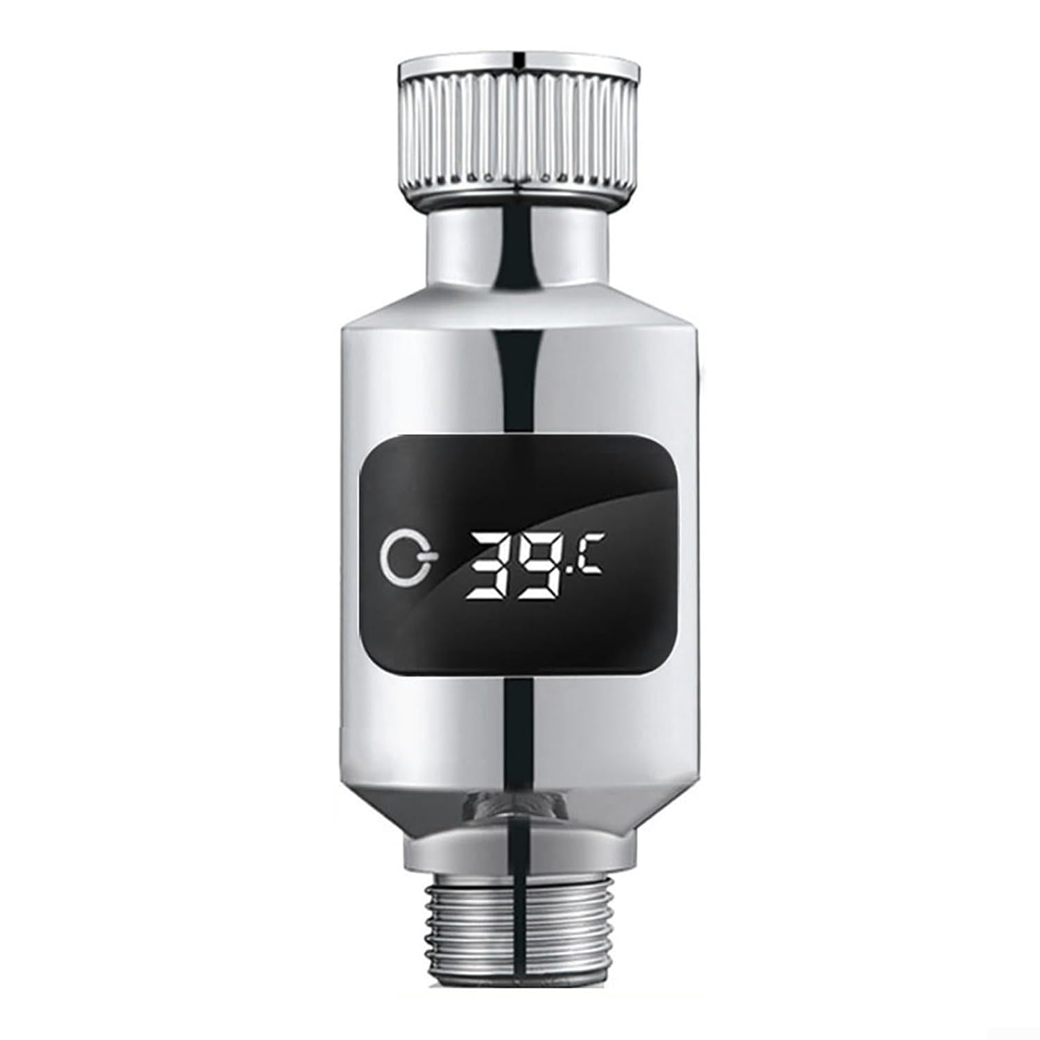 Led-duschthermometer – 1 Stück – Chrom-abs – Präzise Digitalanzeige – Badezimmer – 1/2-zoll-anschluss