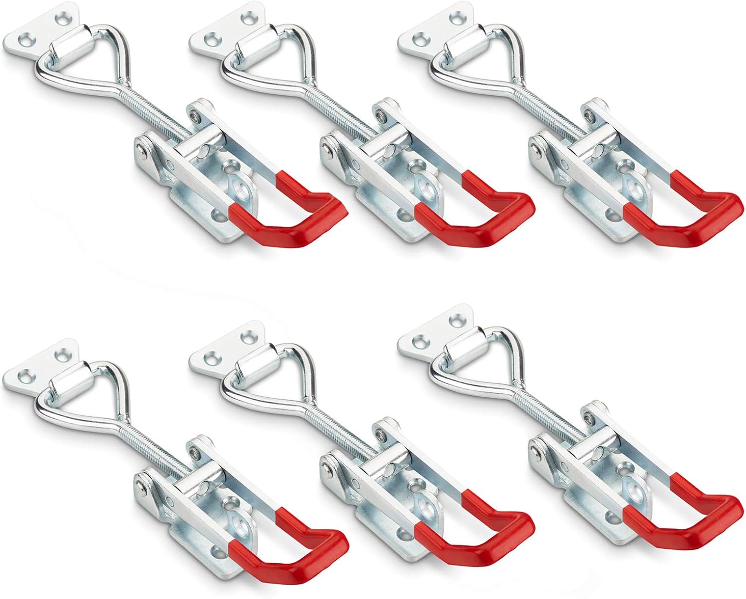 Hebelverschluss – 6er-pack – Verzinkter Stahl – Abschließbarer M8-bolzen – Für Kisten Und Deckel – 600 Kg Zugkraft
