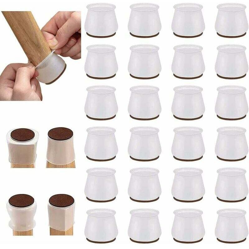 24 Stück Gummi-stuhlbeinkappen, Filzgleiter Für Tisch Und Stuhl – Runde Möbelbeingleiter, Stuhlbeinüberzüge, Silikon-schutzpads Für Möbel, Kratzschutzpads