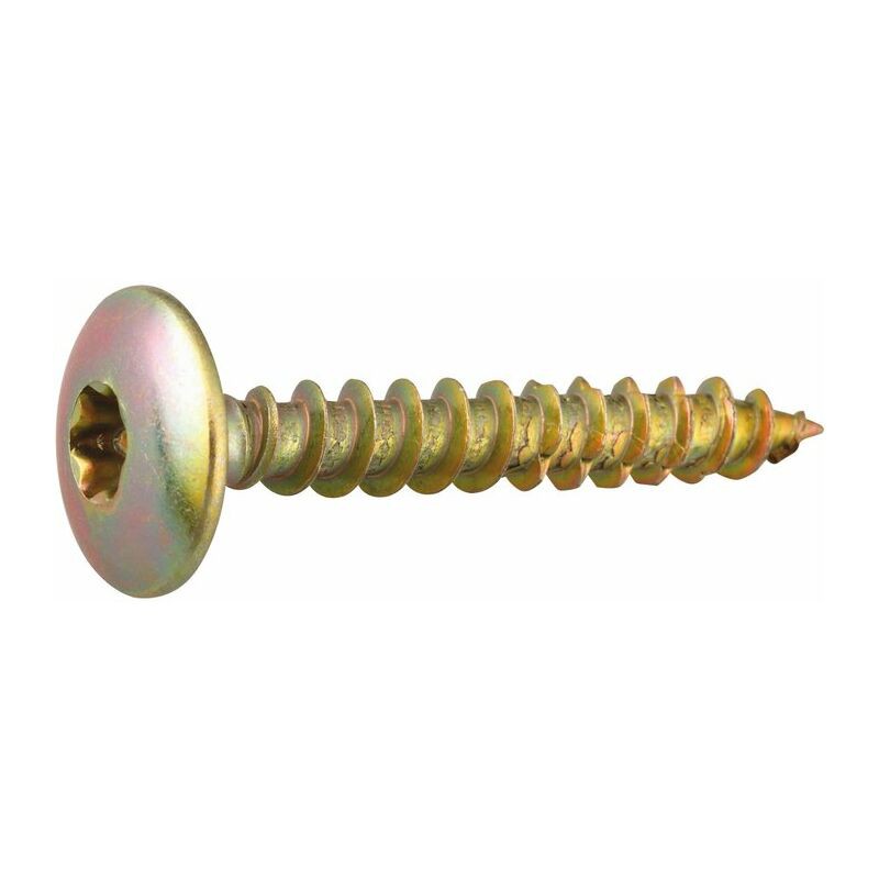 Ac-bichromatierte 6x50 Mm 6-lappen-scharnierschrauben – Torx T30-kugelkopf – Schachtel Mit 200 Schrauben Zur Rollladenmontage – Viswood