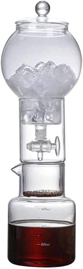 Jeiibrzui Cold Brew Filter – 600 Ml – 1 Stück – Glas – Durchflussregulierbar – Für Eiskaffee Und Eistee