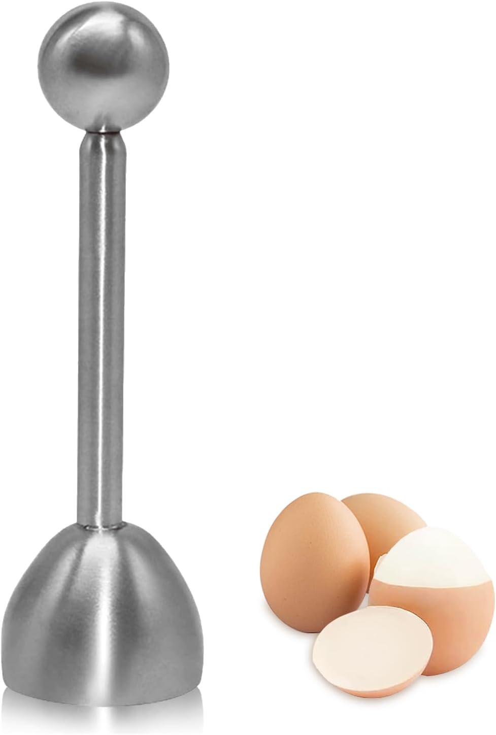 Jeiibrzui Eierbecher Aus Edelstahl – 13,2 Cm – 1 Stück – Silber – Präzisions-eierschneider Für Weich- Und Hartgekochte Eier – Unverzichtbares Küchenutensil Für Frühstück Und Brunch