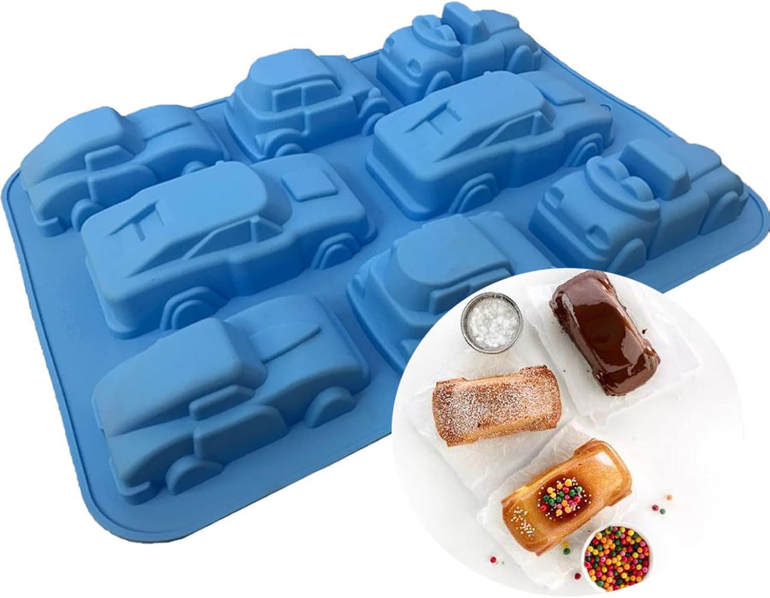 Jeiibrzui Silikon-autoform – Antihaft- Und Flexible Backform – 1 Stück – Farbe Zufällig – Für Kuchen, Seifen, Desserts Und Gebäck – Hitzebeständig Bis 230 °c – Spülmaschinenfest