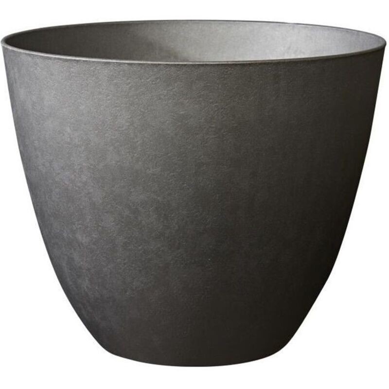 Runder Blumentopf Ø 50 Cm - Eda - Element - 47,8 L - Für Drinnen Und Draußen - Ø 48,8 X H 38,4 Cm - Anthrazitgrau
