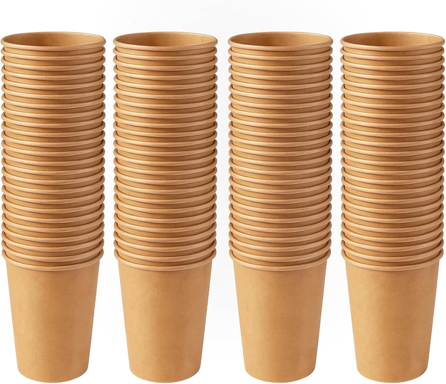 Jeiibrzui Kraftpapierbecher – 200 Ml – 100er-packung – Hitzebeständig Und Auslaufsicher, Ideal Für Kaffee, Tee Und Partys