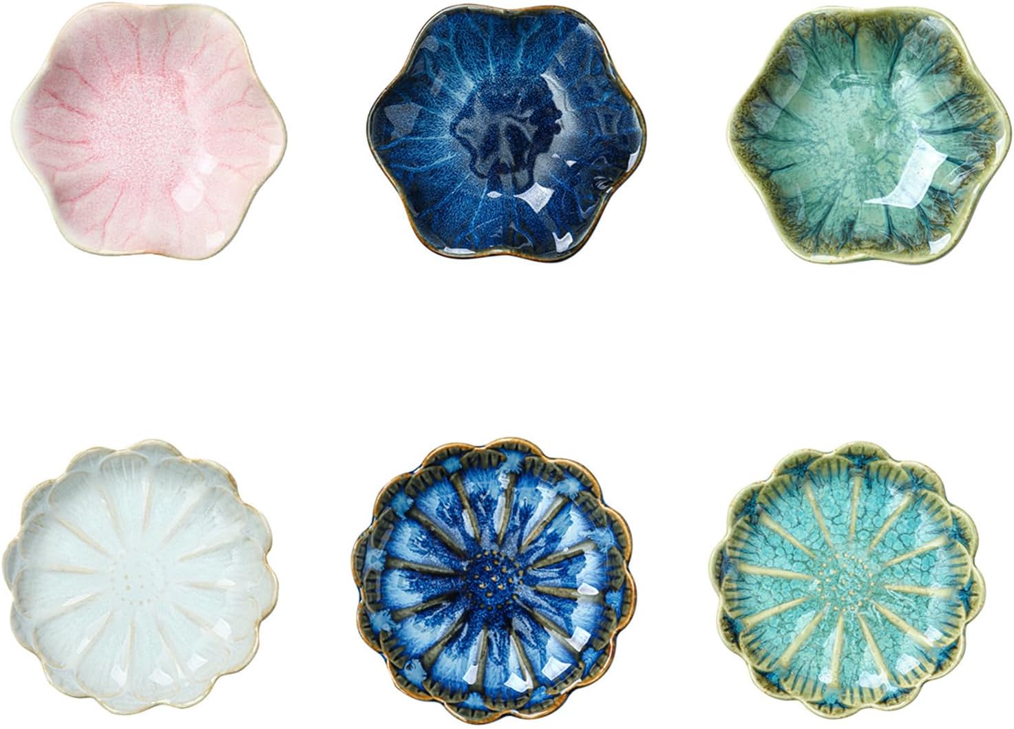 Jeiibrzui Saucenschalen – 11 Cm – 6er-set – Mehrfarbige Keramik Für Sushi- Und Vorspeisensaucen