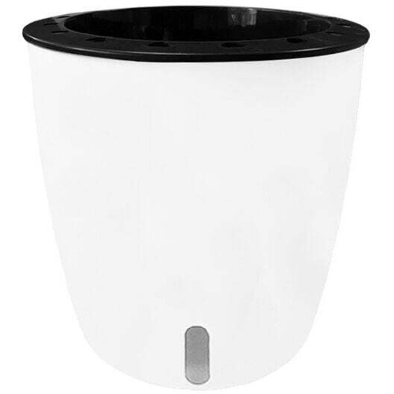 Selbstbewässernder Blumentopf - Selbstbewässernd - Mit Wasserstandsanzeige - Für Alle Zimmerpflanzen (weiß/schwarz)
