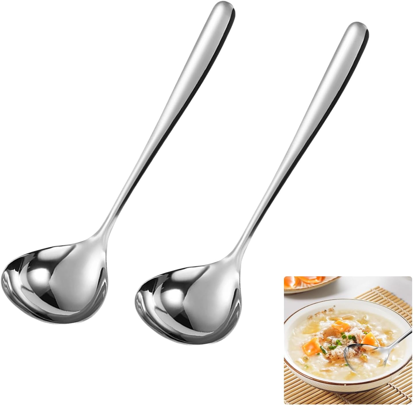 Suppenkelle – 2-teilig – Edelstahl – Küche Und Buffet – 20,5 Cm
