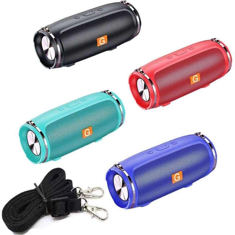 Tragbarer Kabelloser Bluetooth-lautsprecher Mit Tragegurt, 360°-hi-fi-radioklang, Usb-anschluss