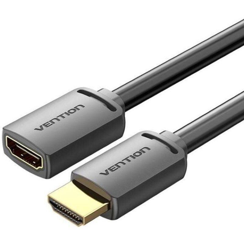 Hdmi 4k-verlängerungskabel Vention Ahcbf/ Hdmi-stecker Auf Hdmi-buchse/ 50 Cm/ Schwarz