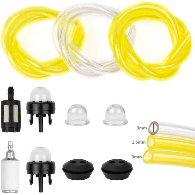 Kraftstoffschlauch-set Für Freischneider, Universelle Rasenmäher-kraftstoffschläuche Mit Kraftstofffilter, 2,5 Mm Und 3 Mm Kraftstoffschlauch