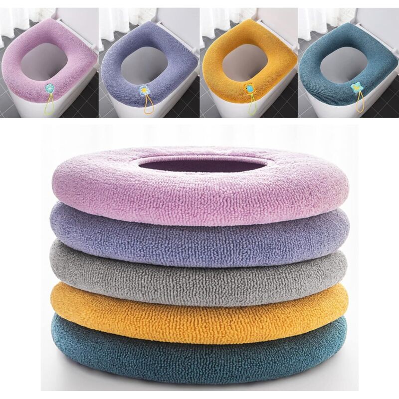 Weiche Wc-kissen Aus Stoff, Badematte, Wc-sitzbezug. - 5 Weiche Wc-kissen Aus Stoff, Badematte, Wc-sitzbezug.