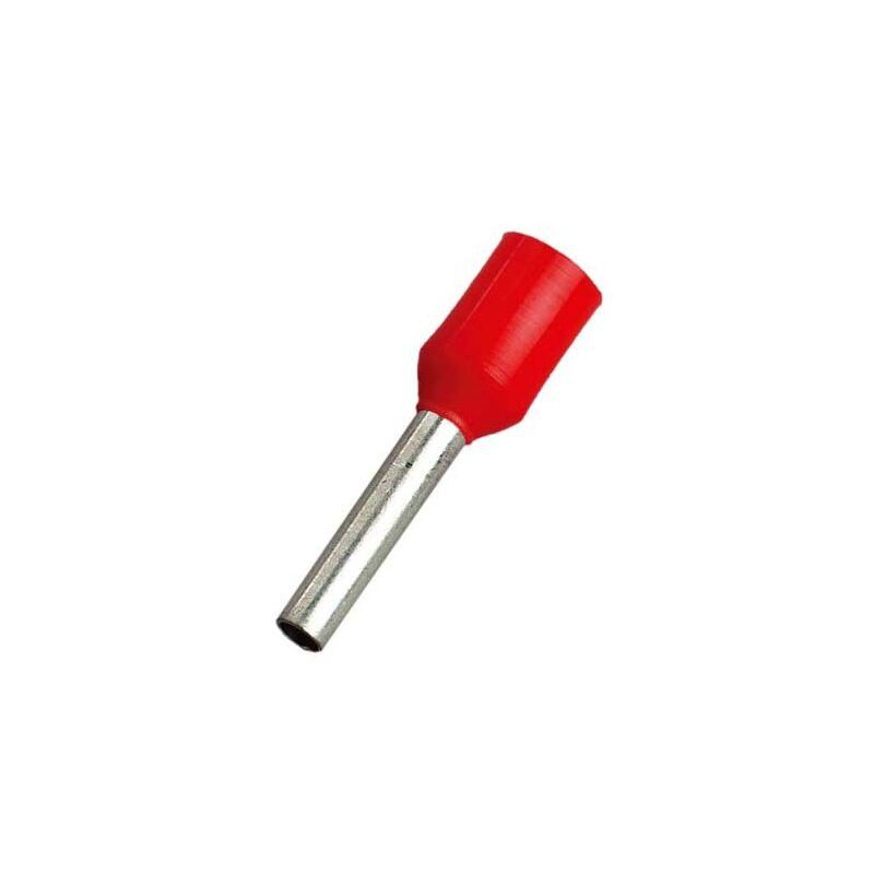 Aderendhülsen Für Flexible Leitungen Von 0,5 Mm² Bis 95 Mm² – Querschnitt/farbe: Rote Aderendhülse – 1 Mm² – Packung Mit 100 Stück