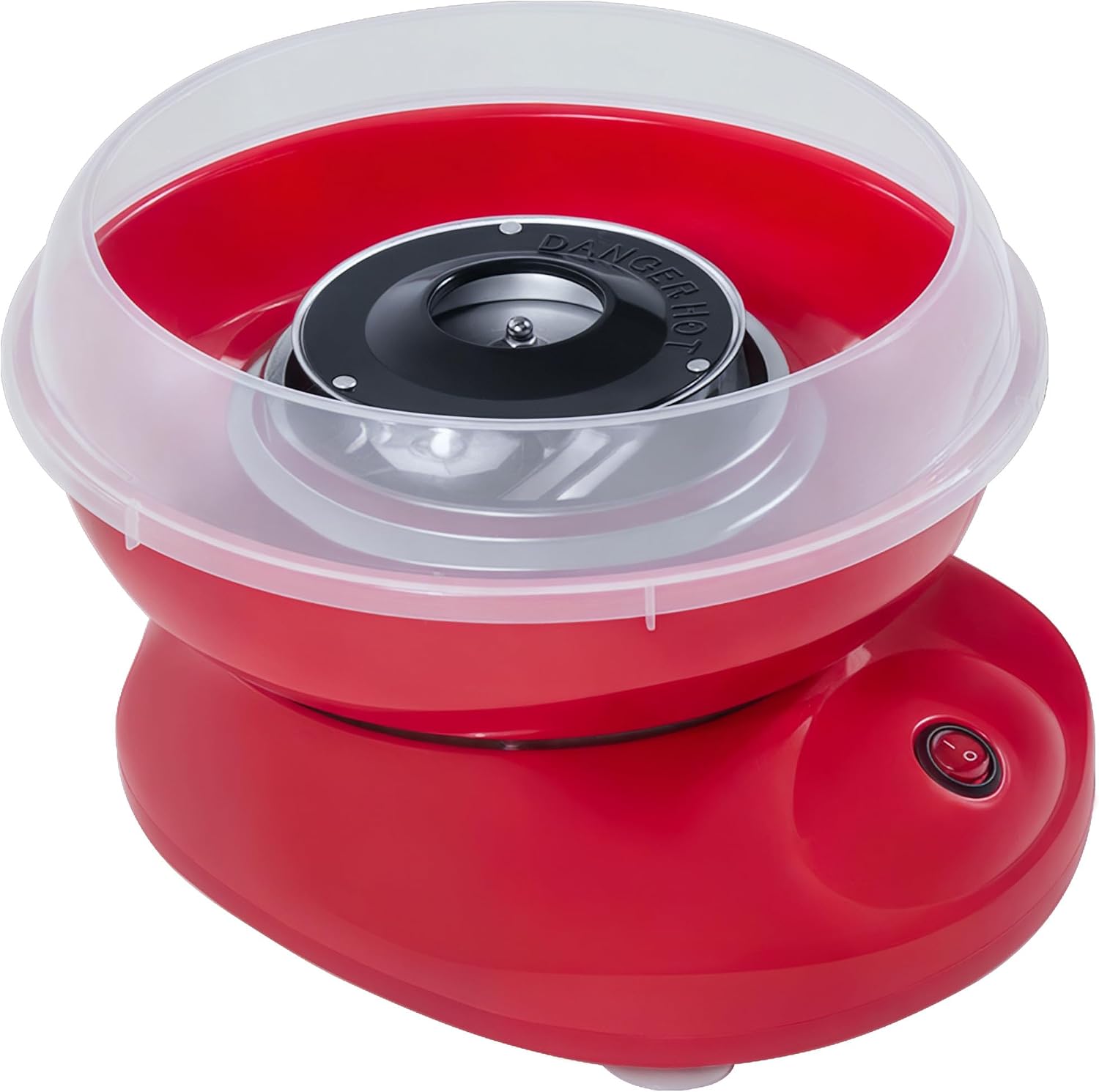 Jeiibrzui Zuckerwattemaschine – Edelstahl Und Polypropylen – 450–550 W – 10 Stäbchen Inklusive – Ideal Für Partys Und Den Heimgebrauch – Rot