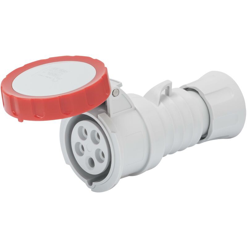 Ip69 3p+n+e 32a Rechtsanschluss, Mobile Steckdose, 380-415v 50/60hz, Rote Schraubverdrahtung