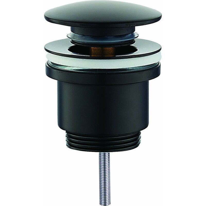 Piralla Rubinetterie Matte Black Round Click-clack Waste - Piralla Rubinetterie Matte Black Round Click-clack Waste