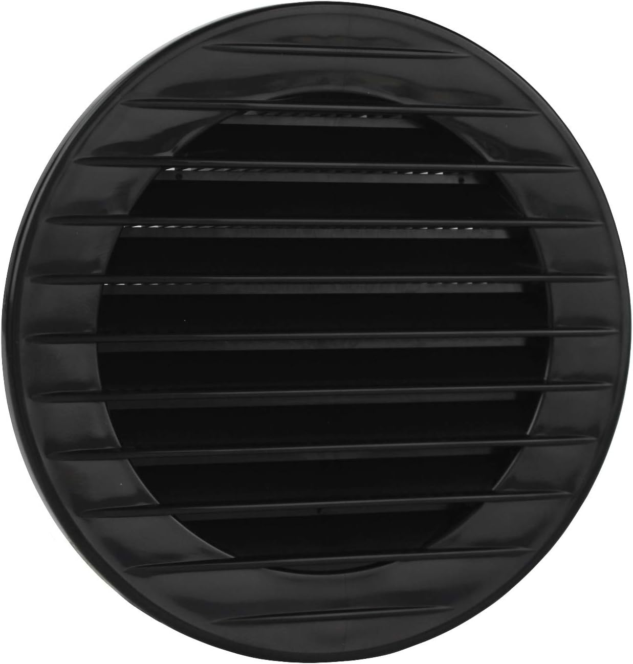 Rundes Lüftungsgitter – 1 Stück – Schwarzer Kunststoff – Mit Integriertem Moskitonetz – Für Küche Und Bad – Ø 110 Mm