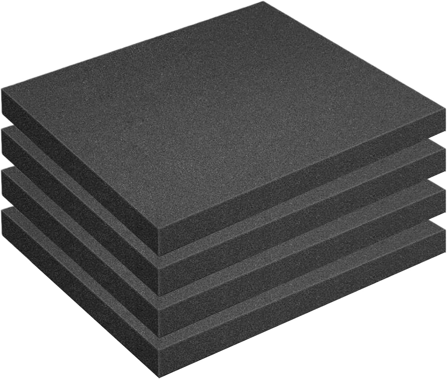 Schaumstoffeinlage – 4er-pack – Schwarzes Polyurethan – Stoßdämpfung – Für Werkzeugkoffer Und Ausrüstung – 405 X 305 X 40 Mm