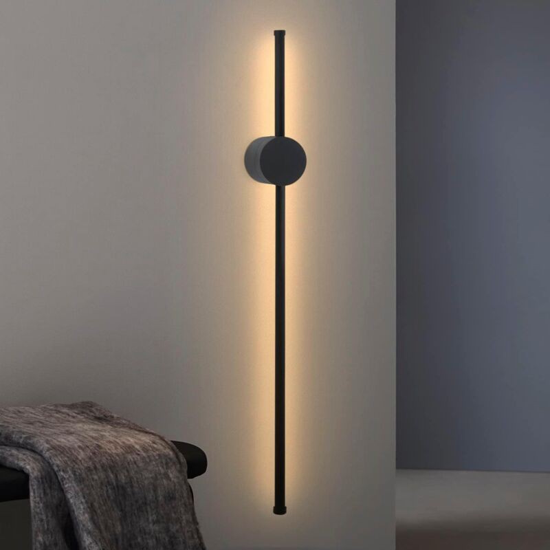 Led-wandleuchte Für Den Innenbereich – Moderne Flurleuchte – Designer-treppenleuchte – Warmweiß (3000 K) – Küchenleuchte – Indirekte Wandbeleuchtung – 60 Cm, Schwarz