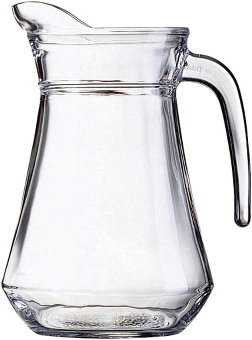Jeiibrzui Karaffe – 1,6 Liter – 1 Stück – Klarglas – Für Wasser, Saft, Wein – Ideal Für Zuhause, Büro Und Gastronomie