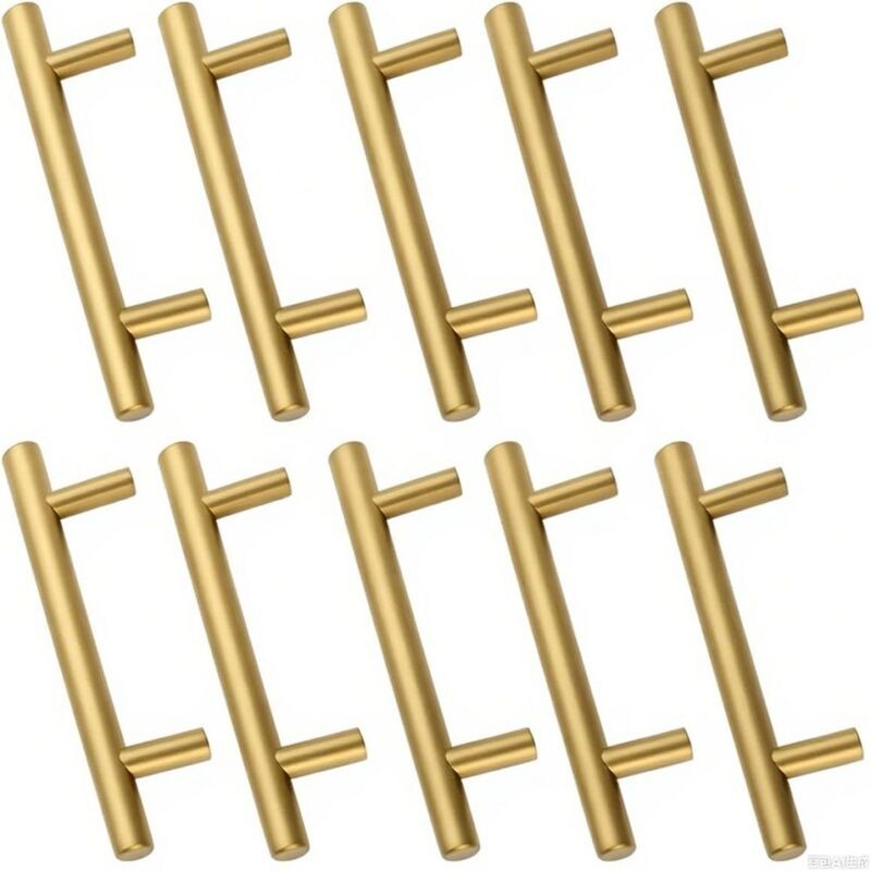 Goldener Küchenschrankgriff, Schubladengriff, 96 Mm Lochabstand, 10 Stück