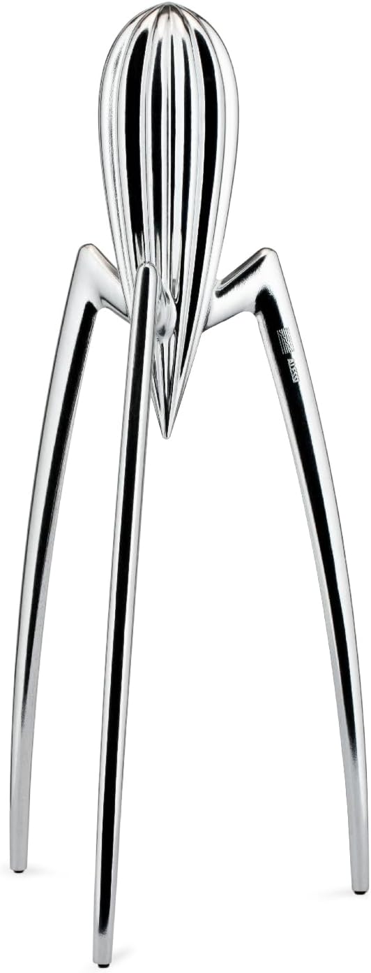 Jeiibrzui Zitruspresse Aus Aluminiumguss – Glänzendes Silber – 11 X 13,7 X 27 Cm – Ikonisches Design Für Die Küche