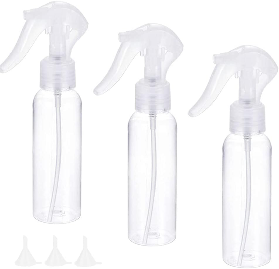 Set Mit 3 X 200 Ml Sprühflaschen – Transparenter Kunststoff – Verstellbare Düse – Für Garten Und Haushalt – Weiß