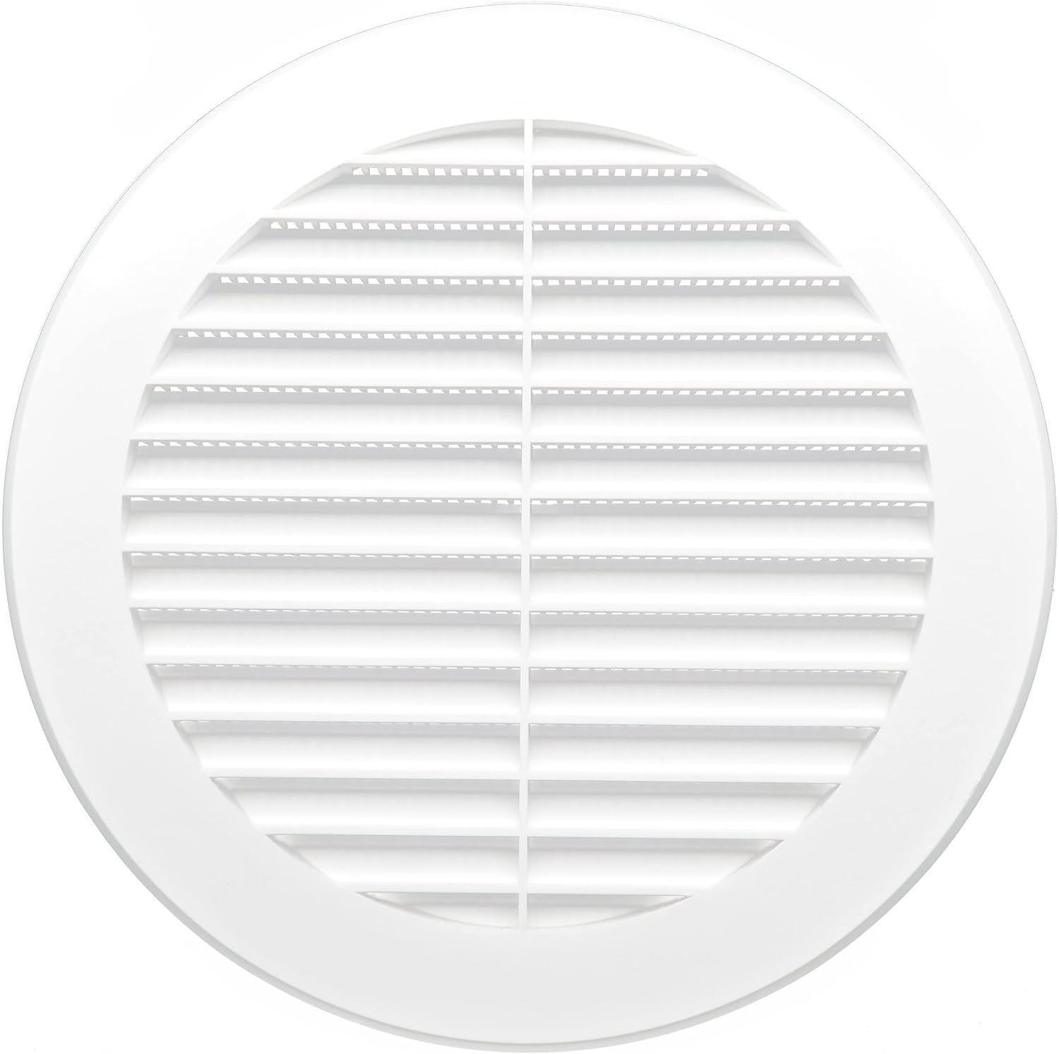 Pvc-lüftungsgitter – 1 Stück – Weißer Kunststoff – Insekten- Und Regenschutz – Rund – Für Lüftungsanlagen – Durchmesser 125 Mm