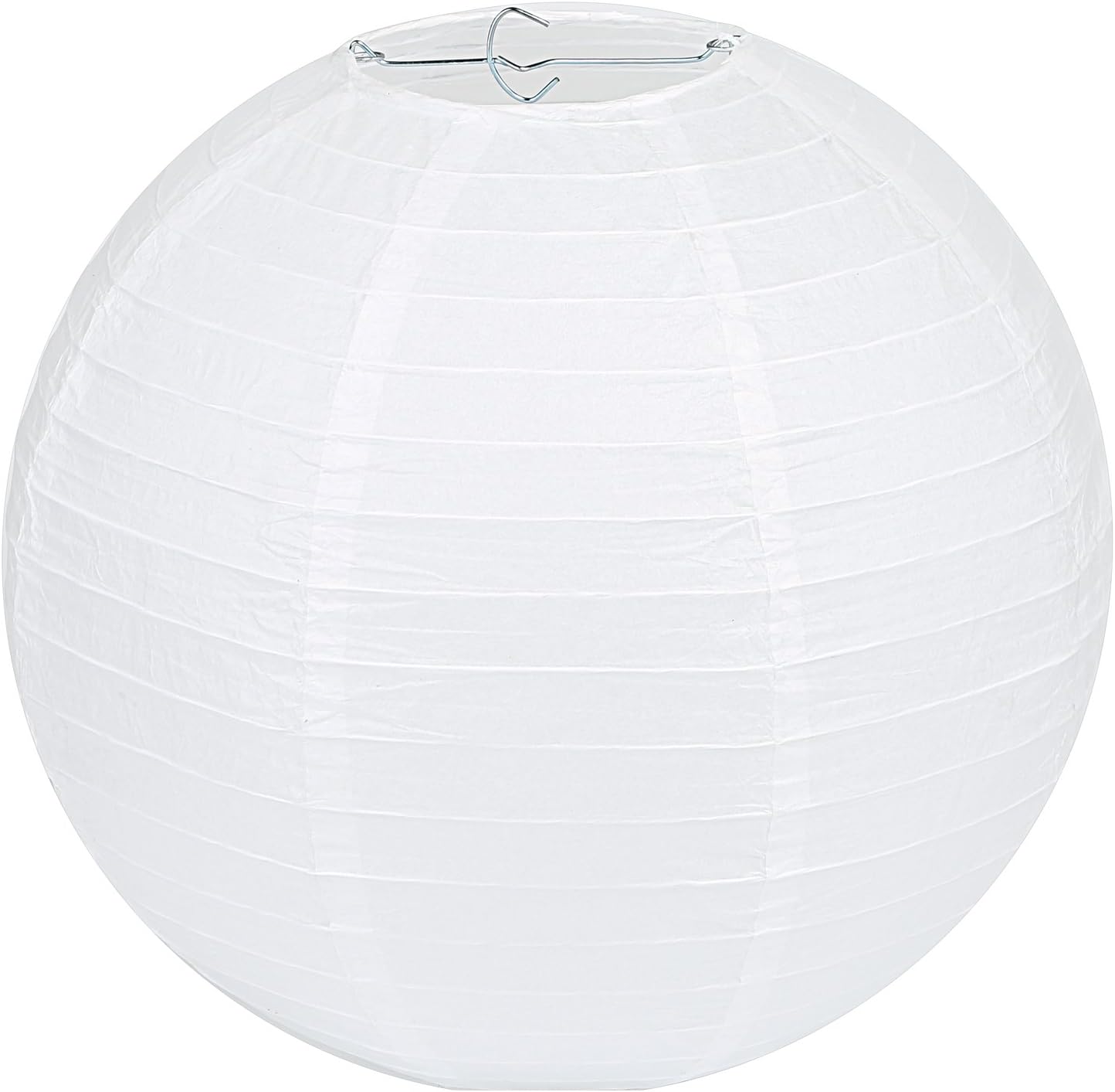 Set Mit 10 Runden, Weißen Papierlaternen – Durchmesser 25 Cm – Inklusive Metallrahmen – Dekoration Für Hochzeiten, Partys Und Den Garten