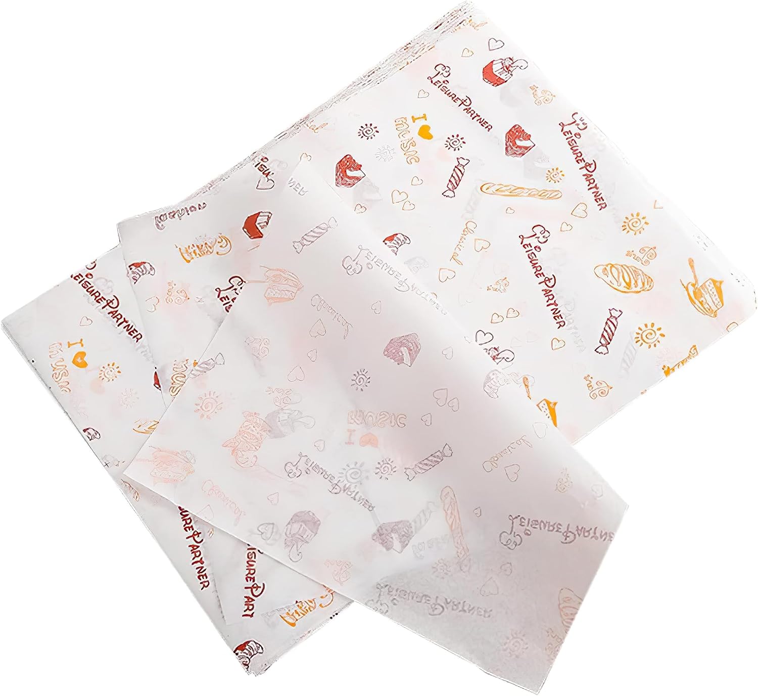 Jeiibrzui Pergamentpapier, 100 Blatt (26 X 36 Cm), Wasser- Und Fettabweisend, Ideal Für Käse, Butter, Sandwiches Und Hamburger. Naturweiß.