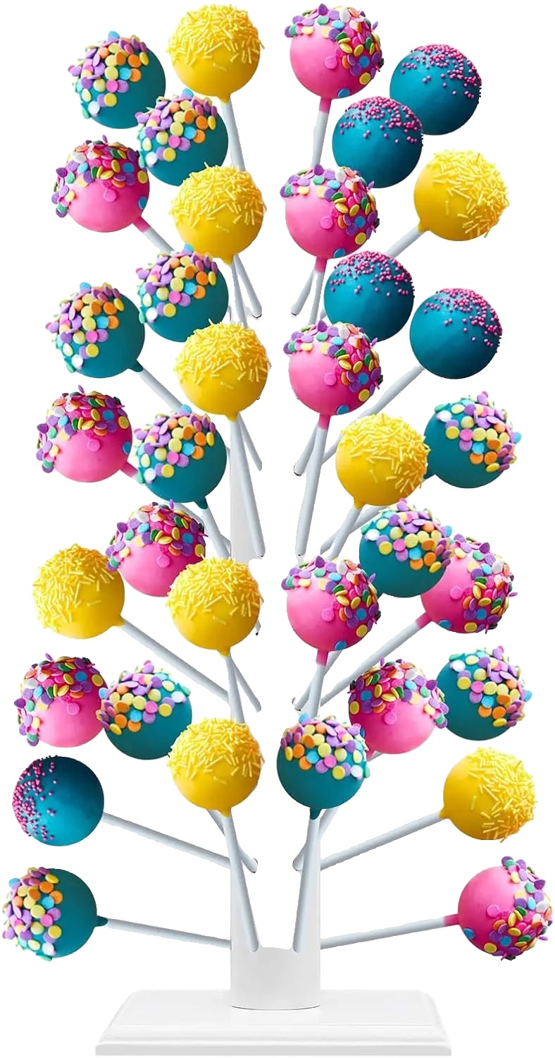 Kuchenpop-ständer, Modernes Design, 62 Löcher, Weiss