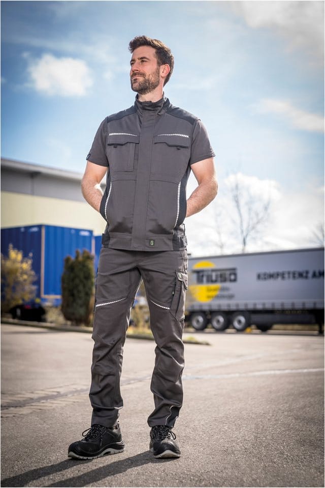 Leibwächter - Bundhose Ohne Knietaschen Flex-line Herren Flxho28 Gr. 26 Anthrazit/schwarz