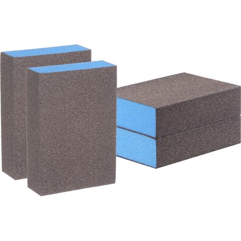 4er-pack Schleifschwämme 120 (körnung 400) – Nass-/trockenschleifschwämme – 100 X 70 X 25 Mm – Zum Polieren Von Küchenmöbeln, Metall, Holz, Gipskarton, Braunen Oberflächen Und Mehr