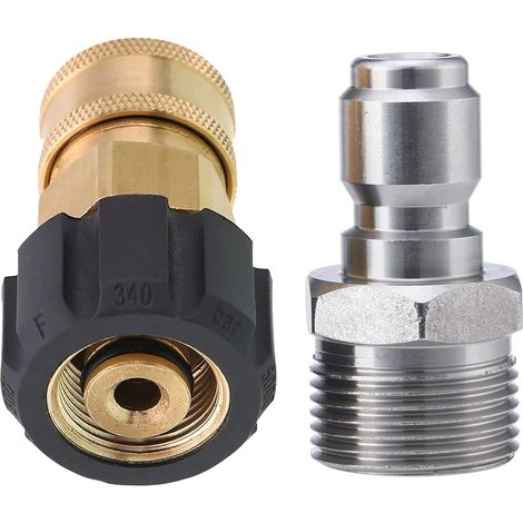 Hochdruckreiniger-adapter, 3/8"-schnellanschluss-set, M22 14 Mm Auf M22 Metrischer Adapter, 5000 Psi (345 Bar)