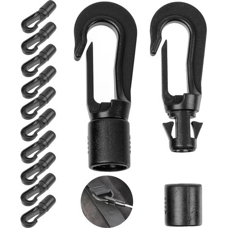 Kunststoffkarabiner, Selbstgemachte Kunststoffhaken Für Gummiseile, Seile, Kordeln, Kordelhaken Mit Verriegelungssystem, Planenseilspanner, Elastischer Seilhaken