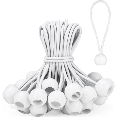 Packung Mit 50 Elastischen Bungee-seilen Mit Kugelenden, Elastische Bungee-seile, Planen-bungee-seile, 15 Cm Elastische Bungee-seile Mit Kugelenden, Strapazierfähige Elastische Seile, Für Banner, Plan