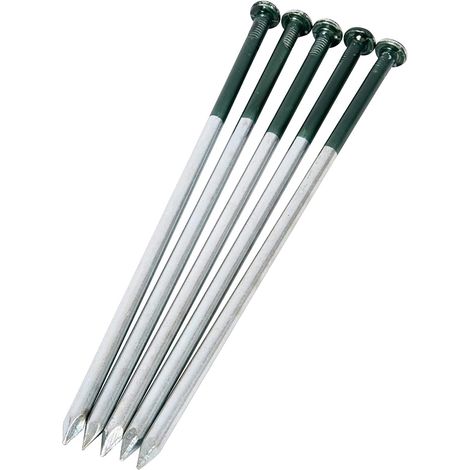 50 Stück Hochleistungs-kunstrasennägel, 5 Mm X 150 Mm Verzinkte Rundkopf-stahlnägel Zur Befestigung Von Kunstrasen Auf Hartem, Steinigem Untergrund (halbgrün)