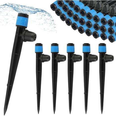 Packung Mit 50 6,35-mm-tropfemittern Mit Verriegelung, 360-grad-emitter Für 4/7-mm-schläuche